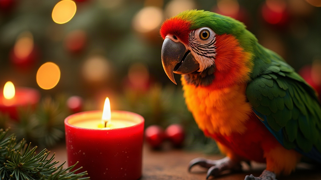 Holiday Hazards for Parrots: Tinsel, Candles & Foods to Avoid