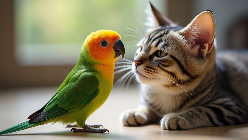 How to Safely Introduce a Parrotlet to a Senior Cat